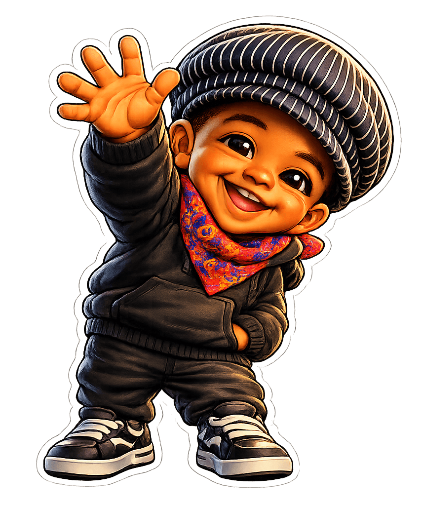 Baby Ansem waving hello